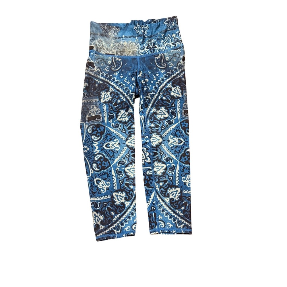 NWT Niyama sol capris California Love sz XS yoga activewear‎ blue